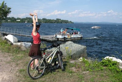 The Cut of the Lake Champlain Causeway.