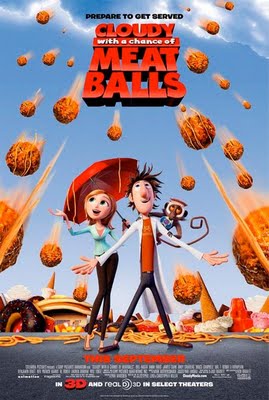 Poster Cloudy with a chance of Meatballs movie.